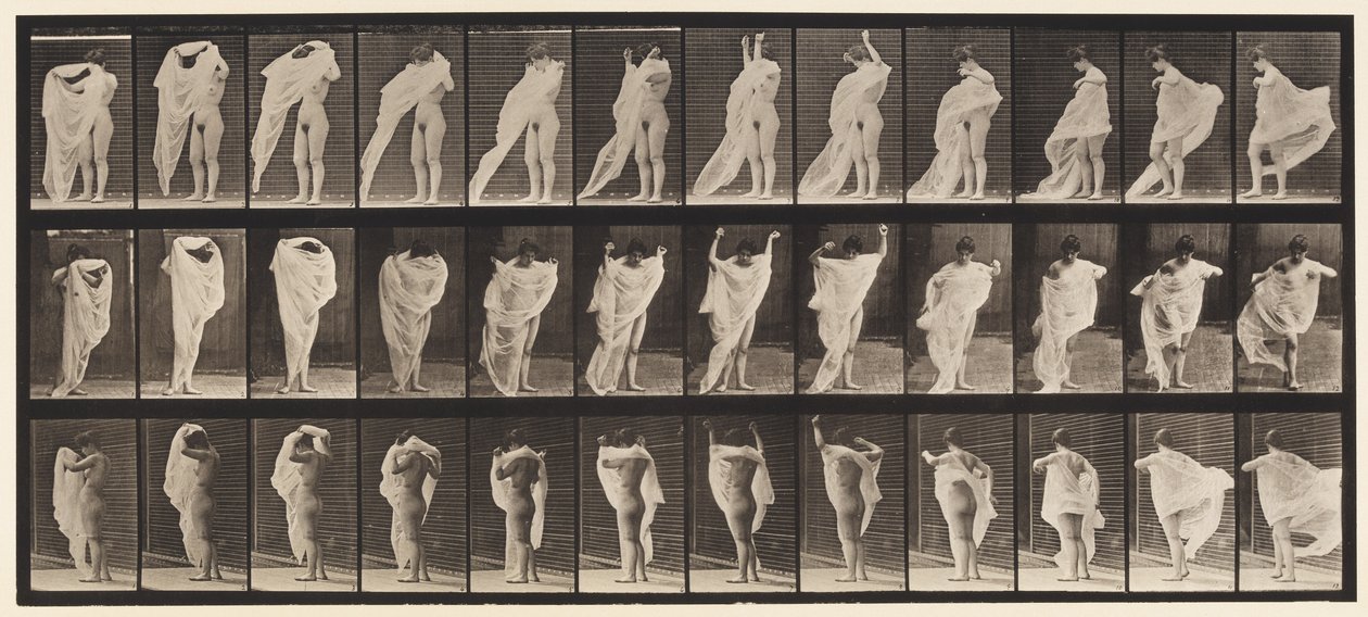 Tafel 416. Toilette, Kleid anziehen von Eadweard Muybridge