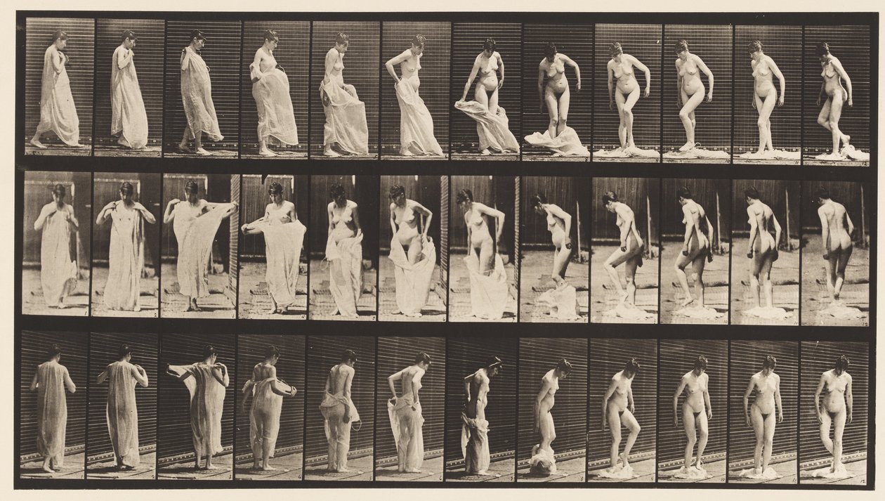 Tafel 431. Toilette; Kleidung ausziehen von Eadweard Muybridge
