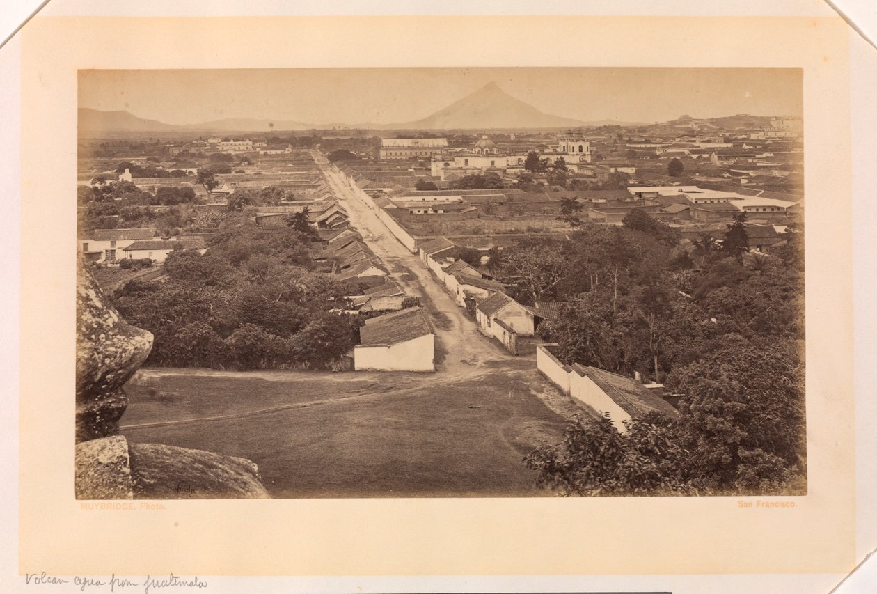 Vulkan Agua aus Guatemala von Eadweard Muybridge