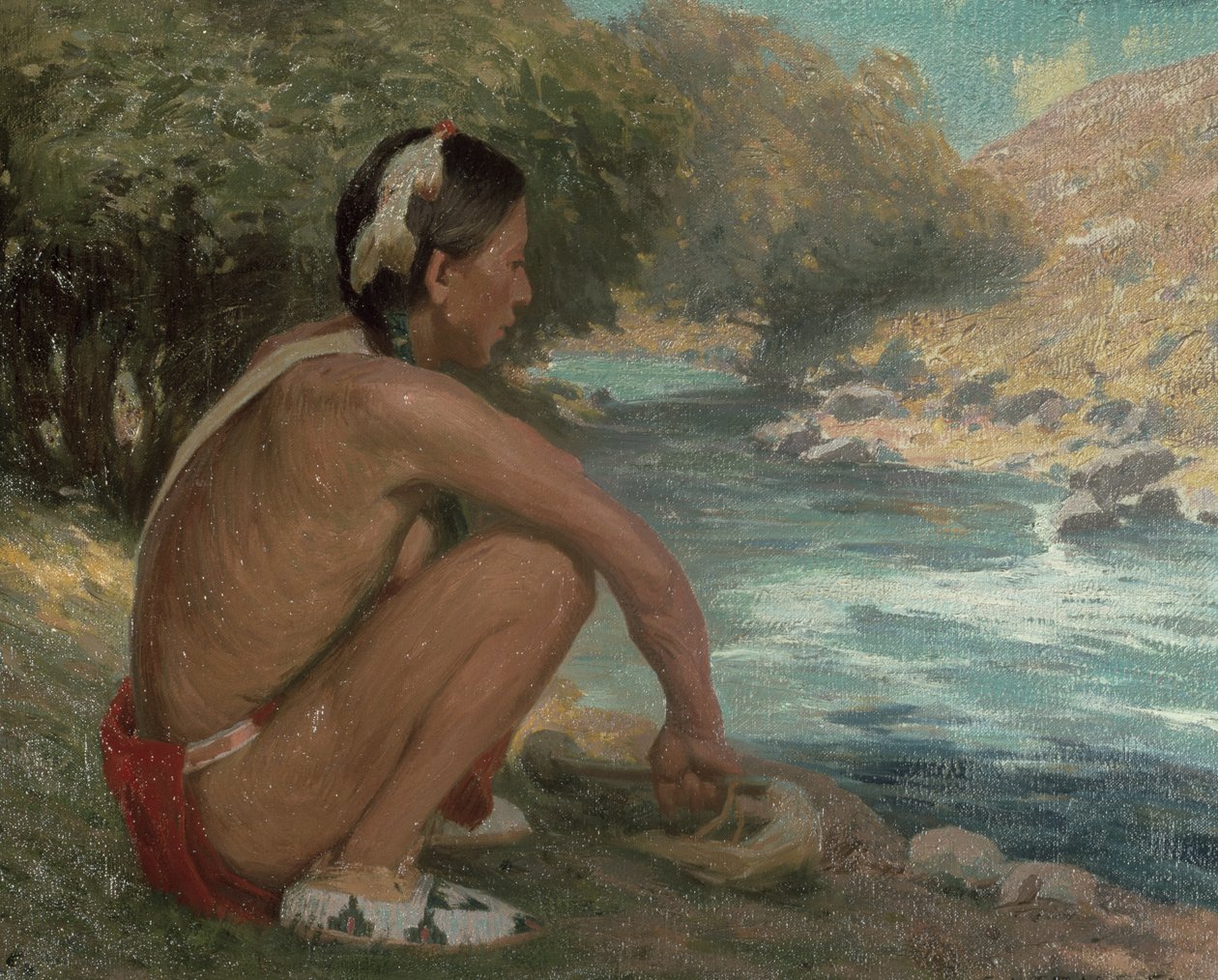 Der Bergbach, ca. 1914 von Eanger Irving Couse