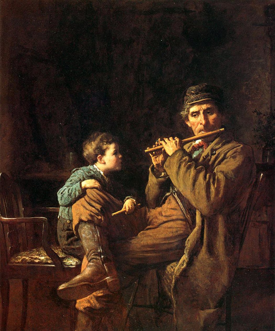 Die Pfeifer, 1881 von Eastman Johnson