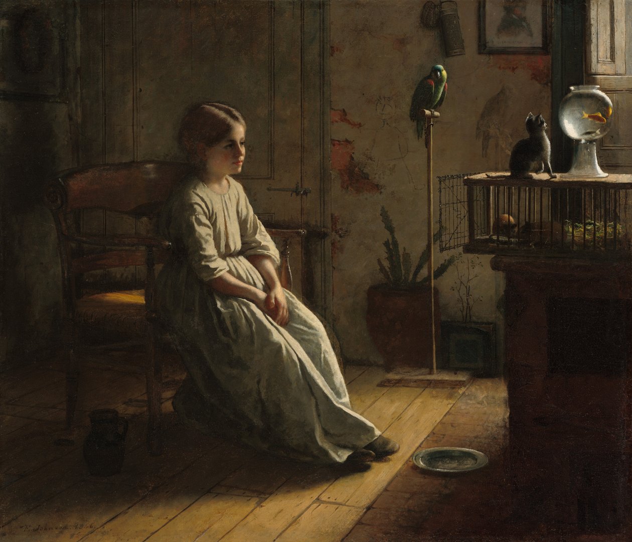 Die Haustiere, 1856 von Eastman Johnson