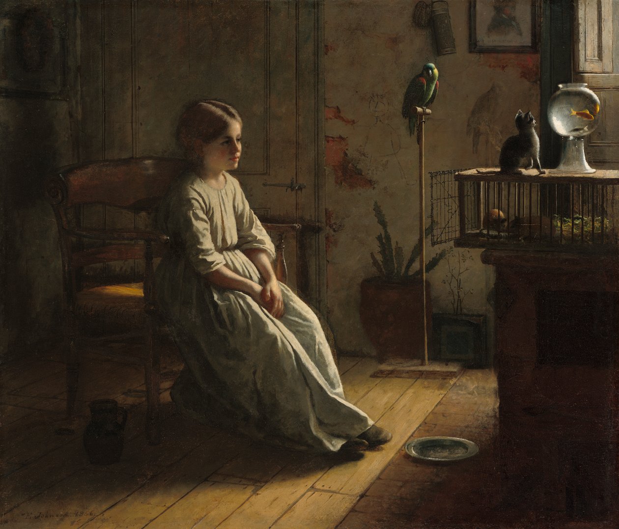 Die Haustiere, 1856 von Eastman Johnson