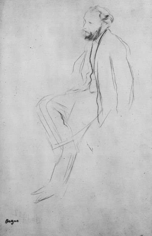 Edouard Manet, sitzend von Edgar Degas