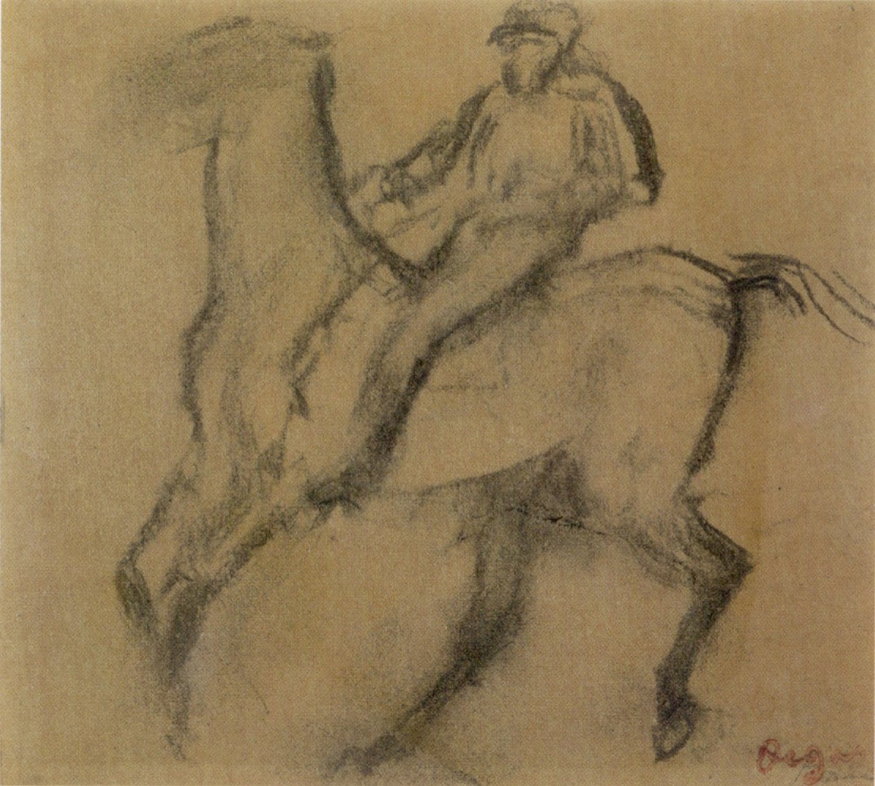 Jockey auf Pferd von Edgar Degas