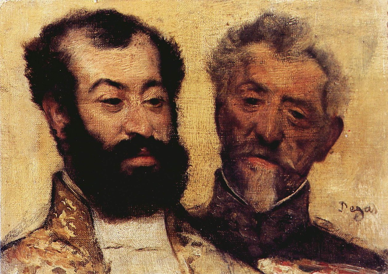 Der General Mellinet und der Großrabbiner Astruc von Edgar Degas