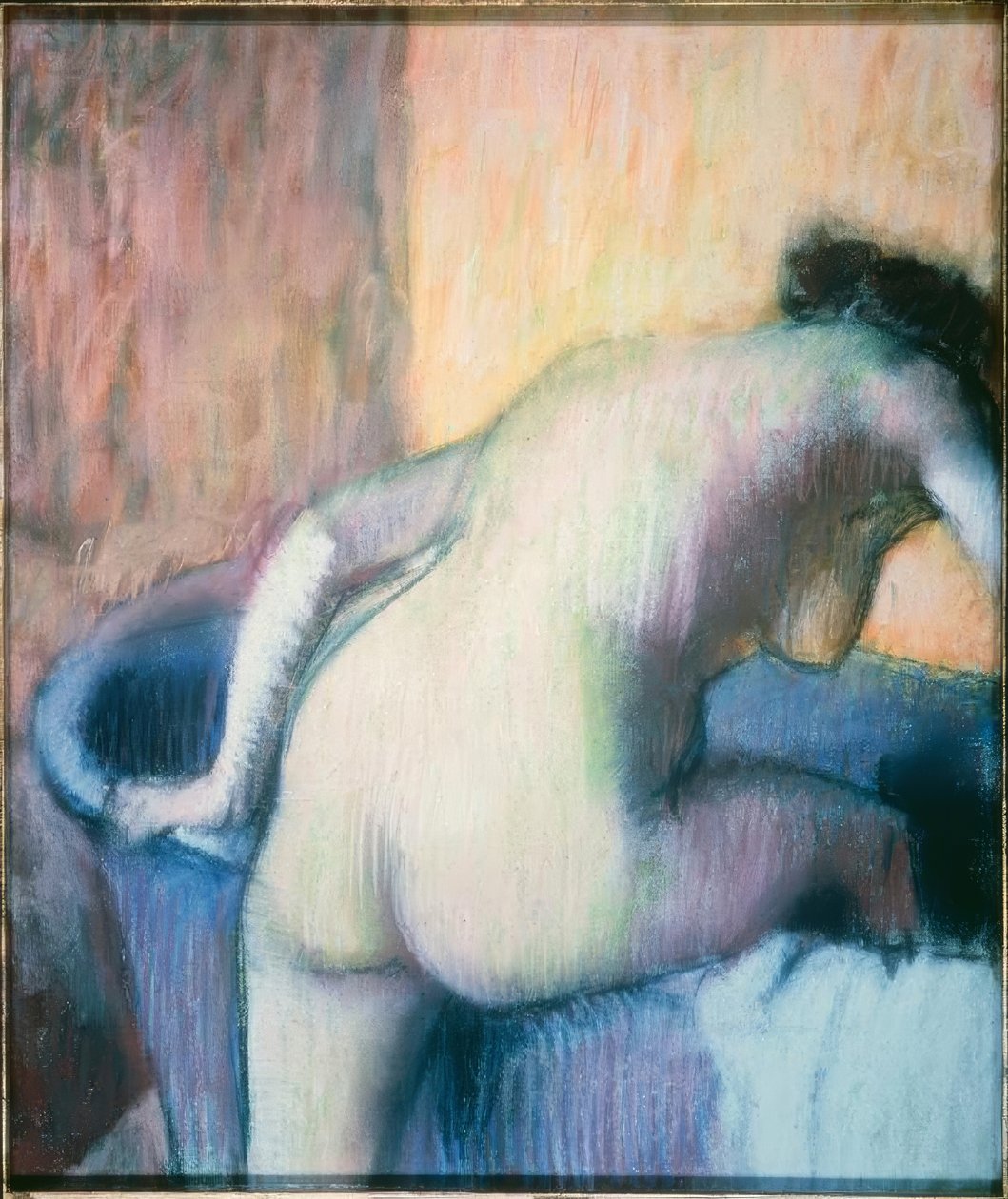 Frau, die in eine Badewanne steigt von Edgar Degas