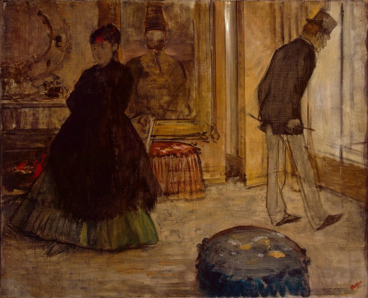 Innenraum mit zwei Figuren, 1869 von Edgar Degas