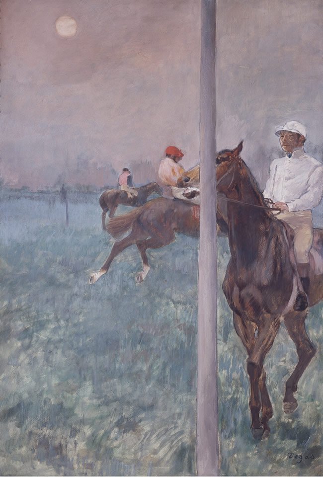 Jockeys vor dem Rennen von Edgar Degas