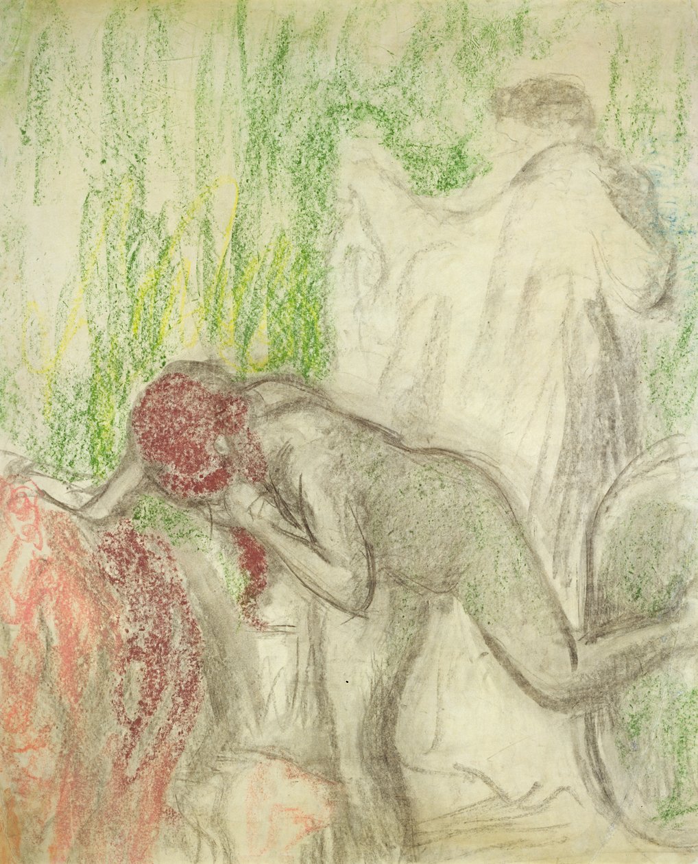 Nackte steigt aus dem Bad von Edgar Degas