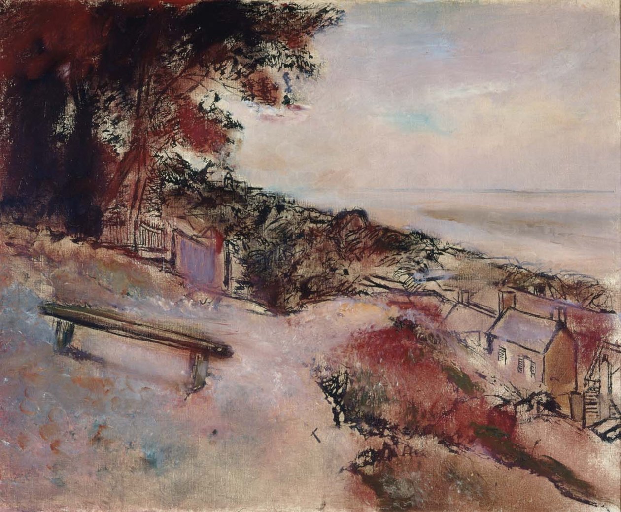 Landschaft am Meeresufer von Edgar Degas