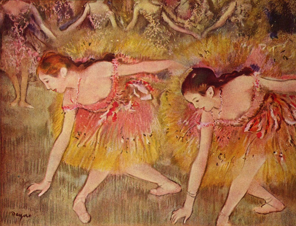 Sich verbeugende Tänzerinnen von Edgar Degas