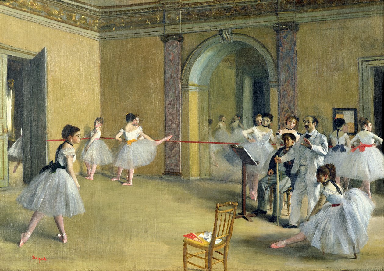 Das Tanzfoyer an der Oper in der rue Le Peletier, 1872 von Edgar Degas