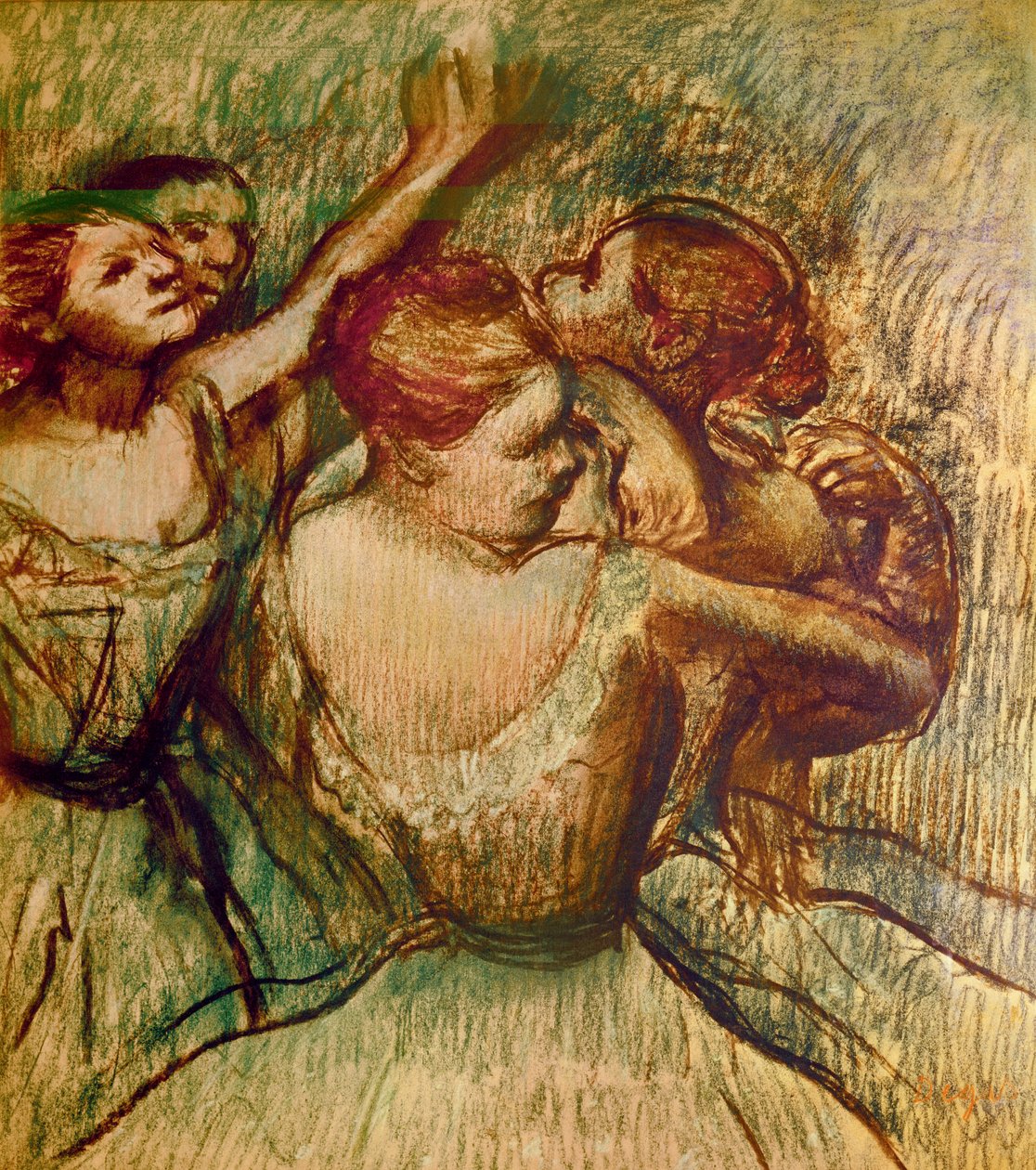 Die grünen Tänzer von Edgar Degas