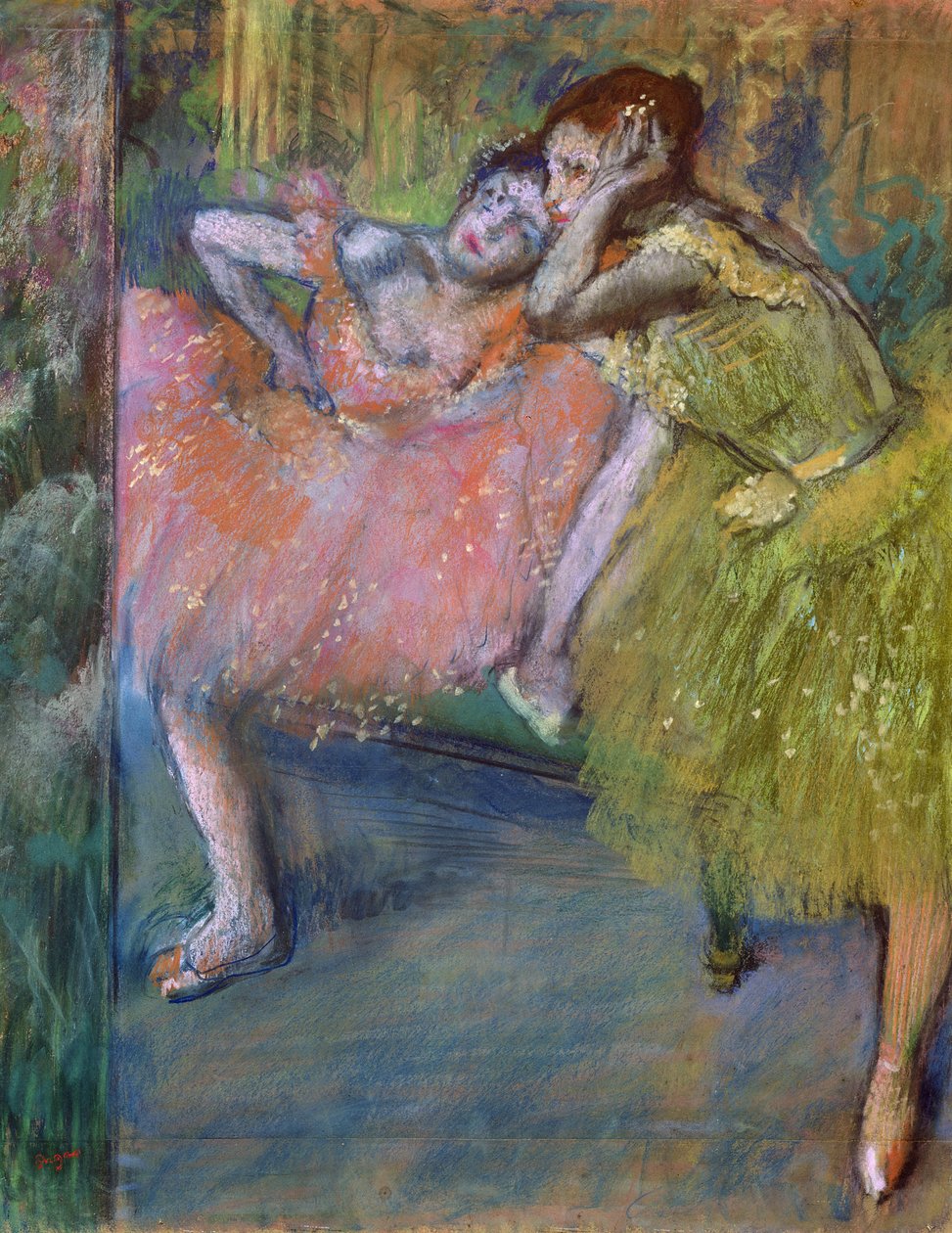 Zwei Tänzer im Foyer, ca. 1901 von Edgar Degas