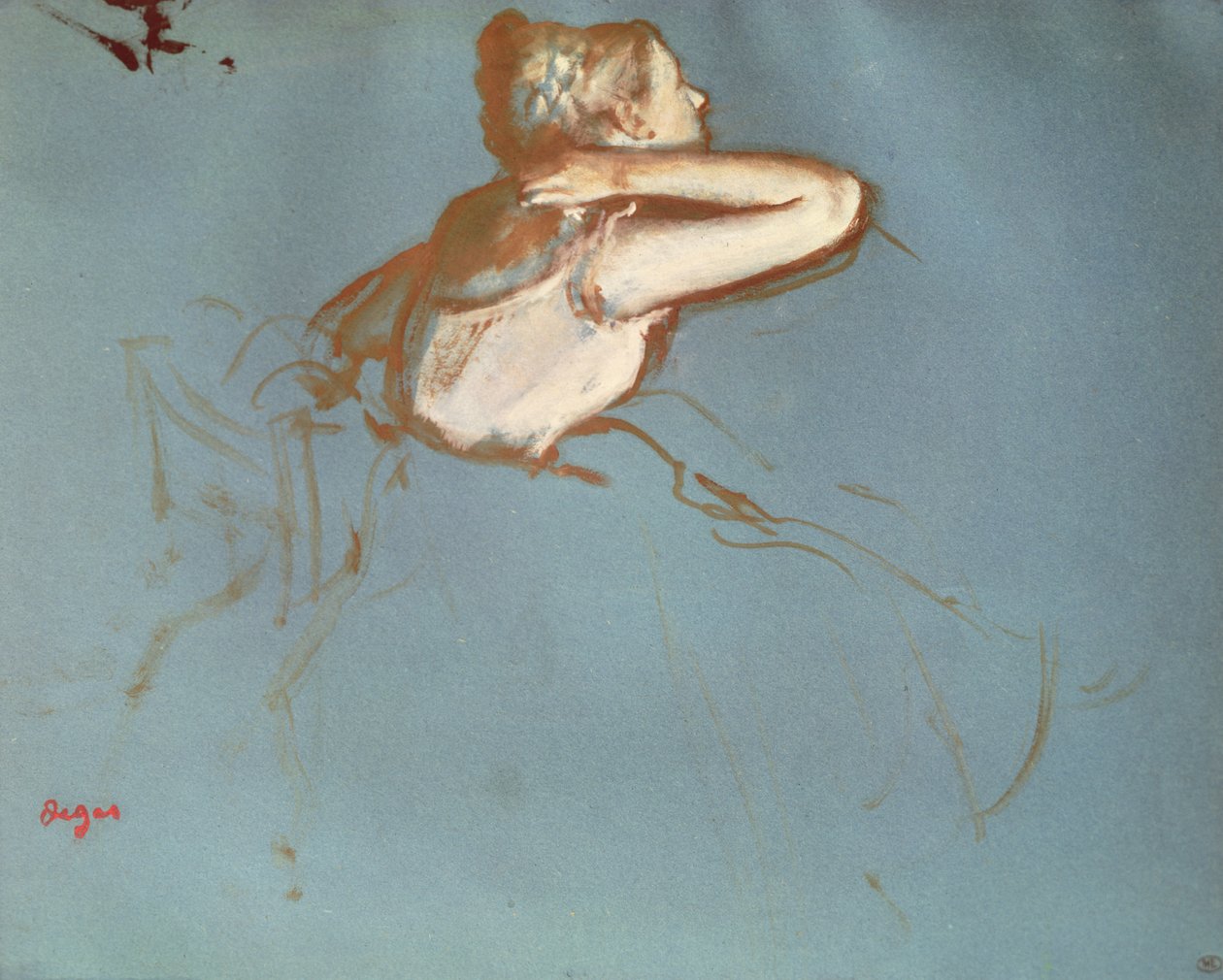 Ansicht eines Tänzerprofils, ca. 1899 von Edgar Degas