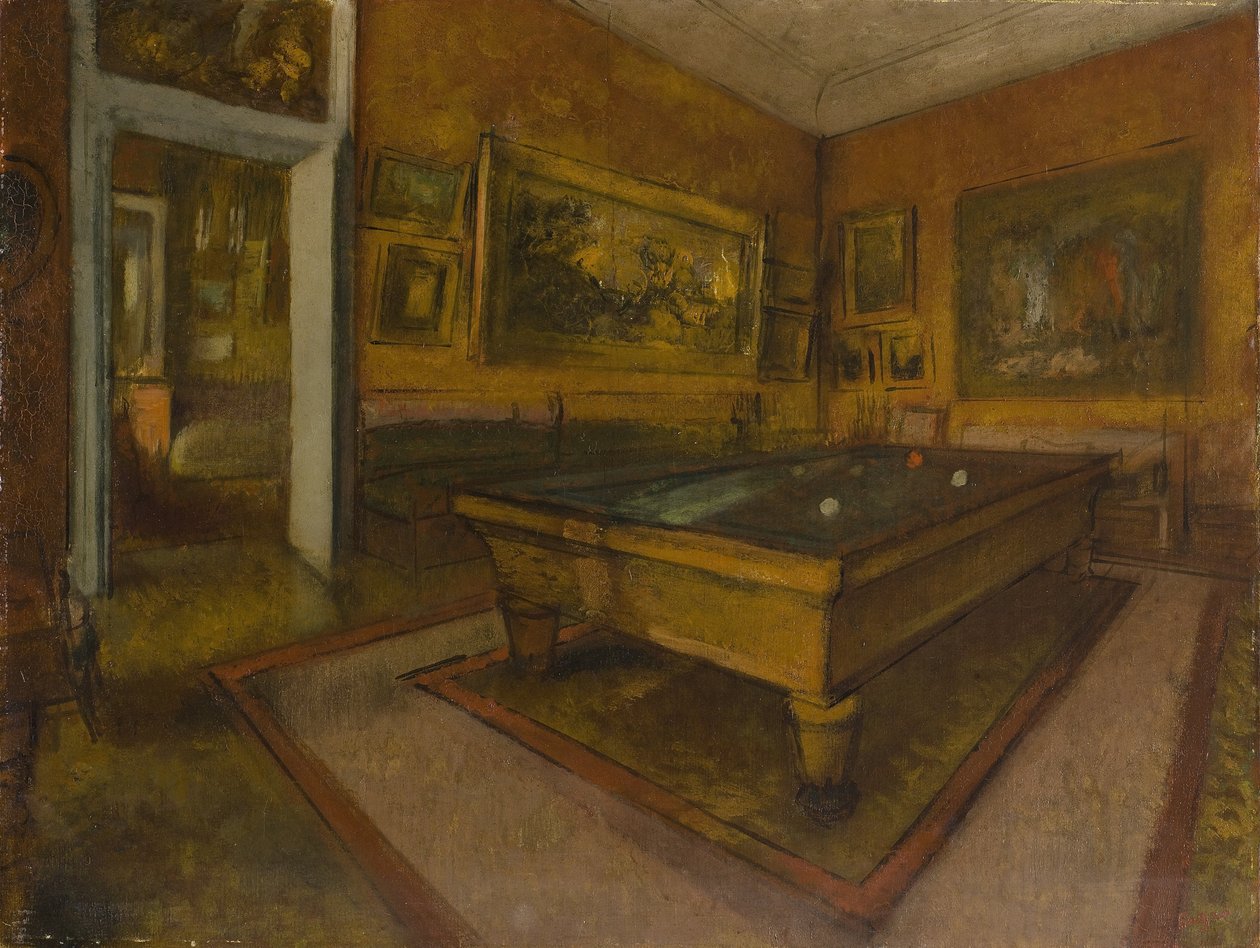 Billardzimmer in Ménil-Hubert von Edgar Degas