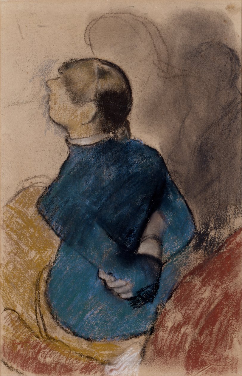Junge Frau in Blau von Edgar Degas