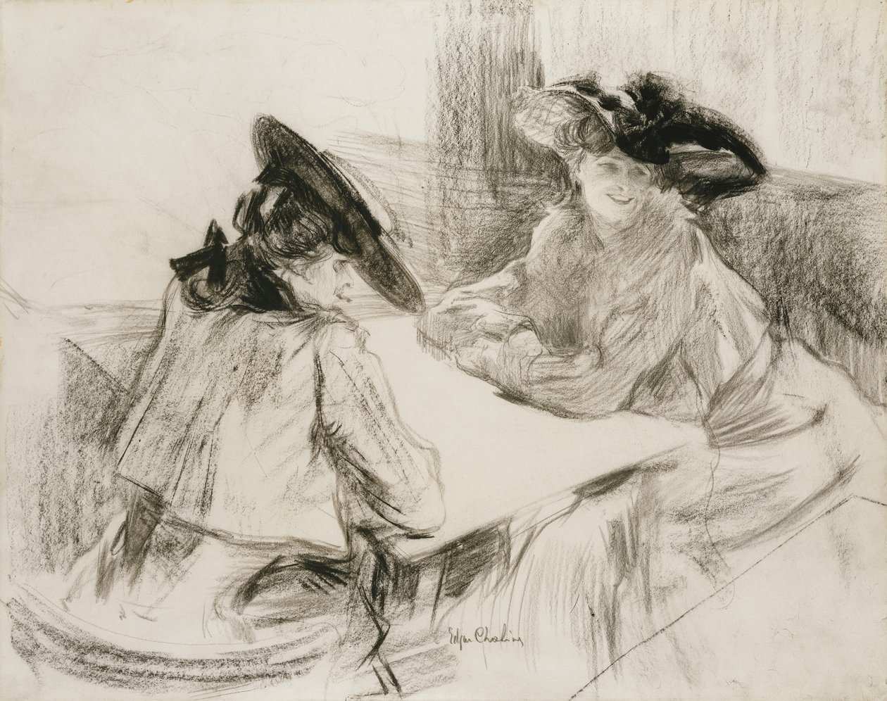 Im Café von Edgar Chahine