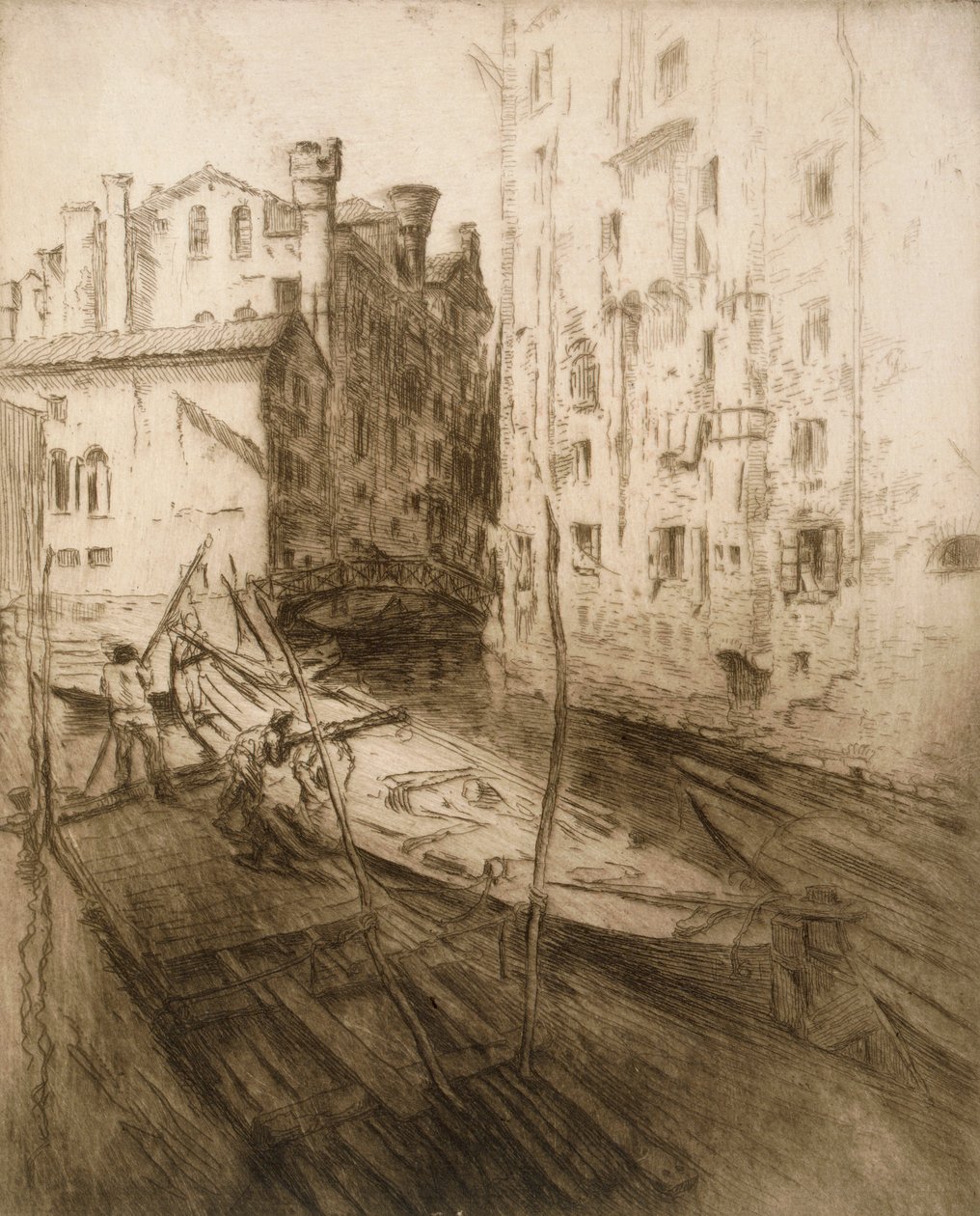 Das jüdische Ghetto in Venedig, 1906 von Edgar Chahine