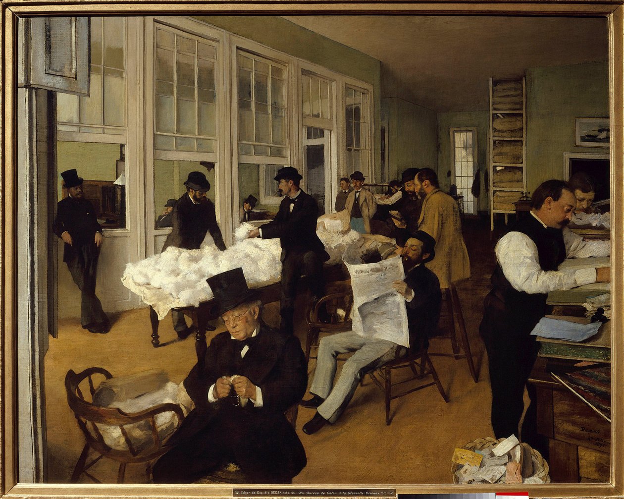 Ein Baumwollbüro in New Orleans von Edgar Degas