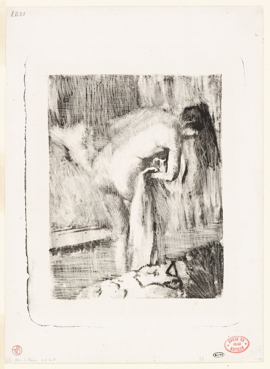 Nach dem Bad II von Edgar Degas