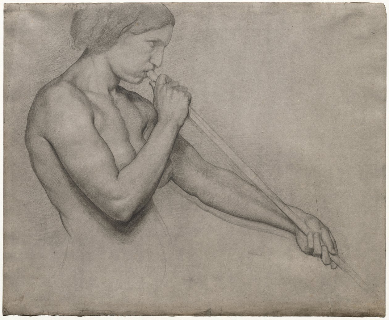 Engel, der eine Trompete bläst von Edgar Degas
