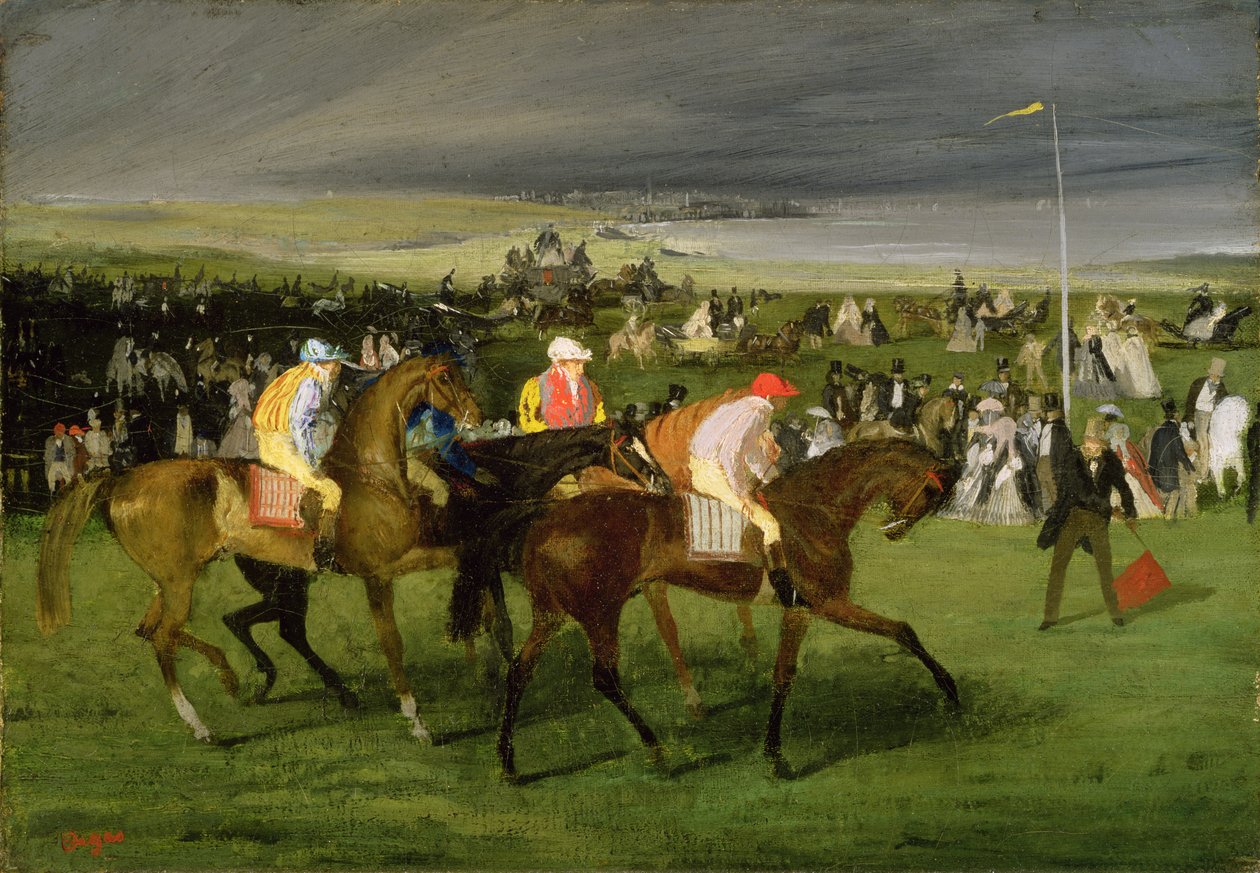 Beim Rennen: Der Start, ca. 1860-62 von Edgar Degas