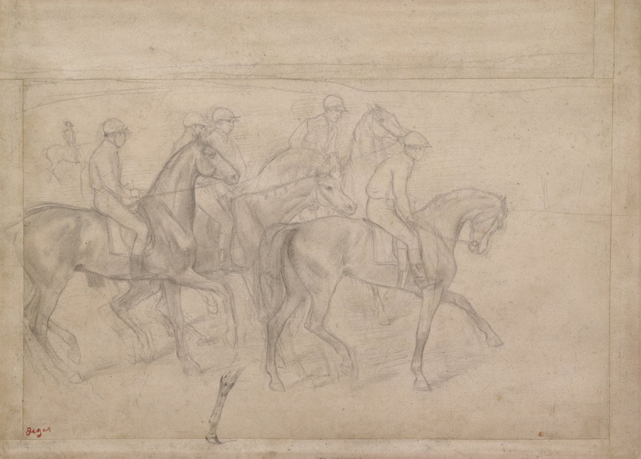 Bei den Rennen von Edgar Degas