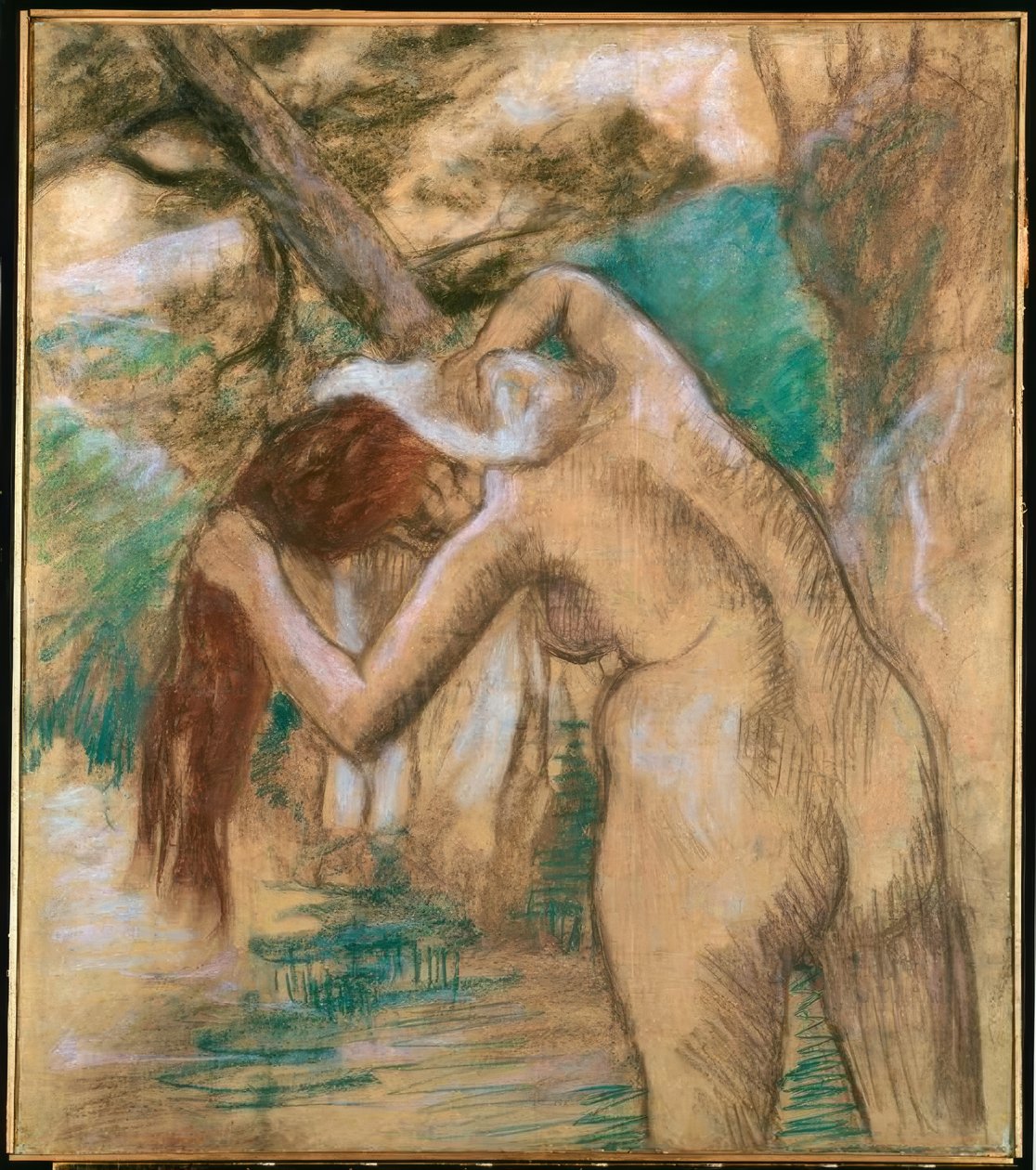 Badende am Wasser von Edgar Degas