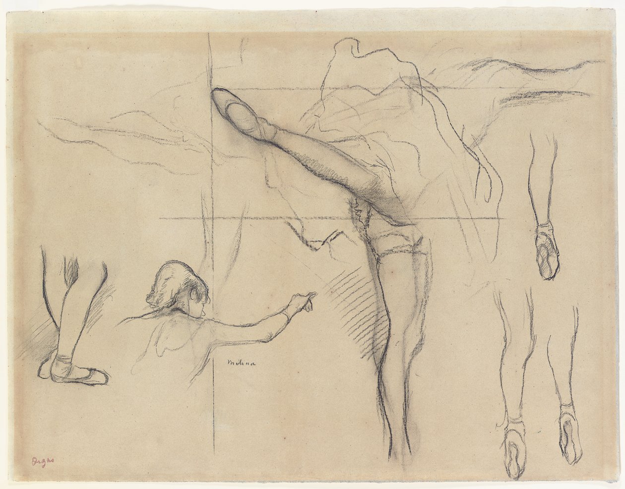 Tänzerin - sechs Skizzen von Edgar Degas