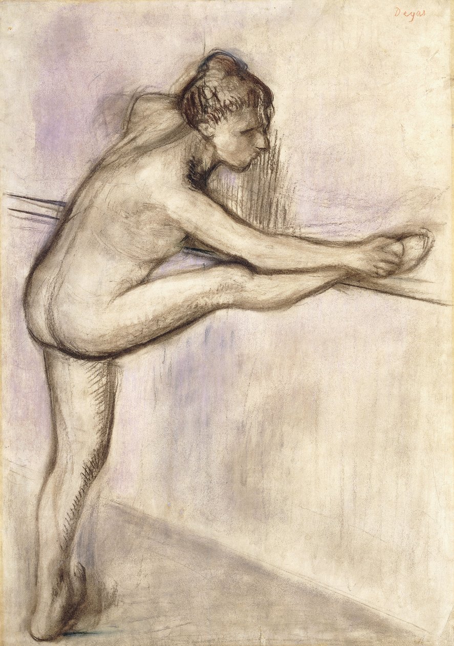 Tänzerin an der Barre, 1884-1888 von Edgar Degas