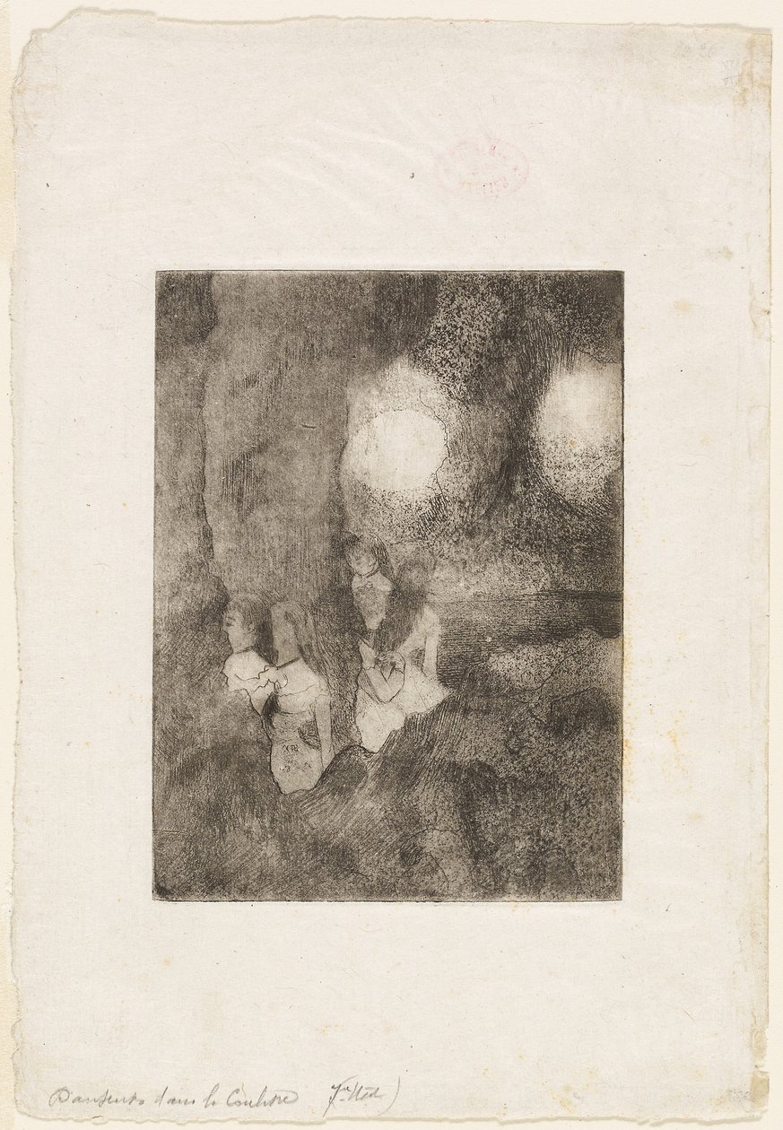 Tänzer in den Flügeln von Edgar Degas