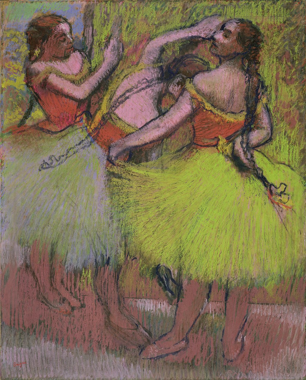 Tänzer mit geflochtenen Haaren von Edgar Degas