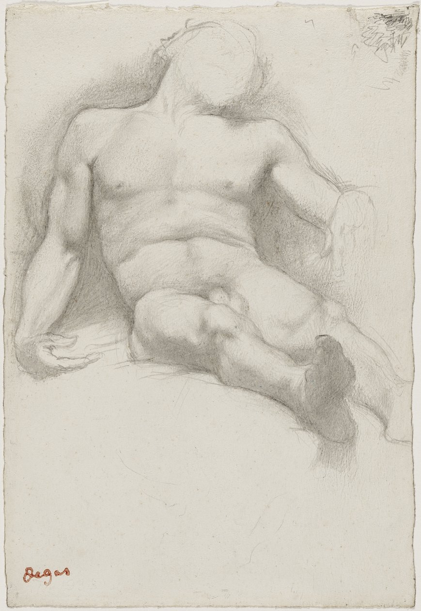 Étude - Homme Nu Couché von Edgar Degas