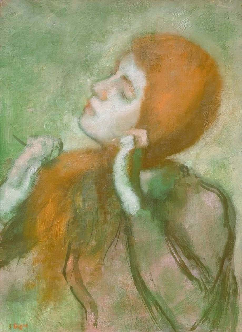 Frau beim Kämmen von Edgar Degas
