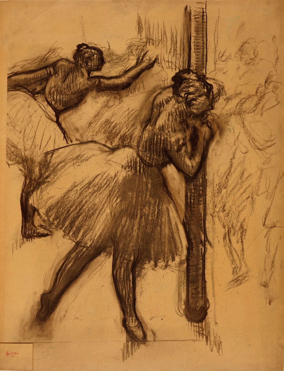 Tänzerin, an eine Säule gelehnt von Edgar Degas