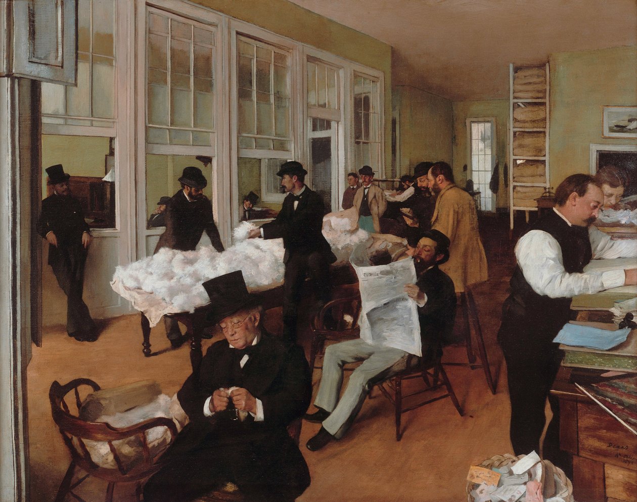 Das Baumwollbüro in New Orleans von Edgar Degas