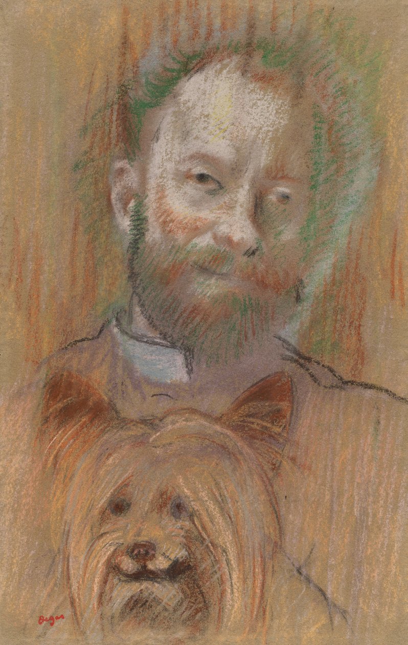 Ludovic Lepic mit seinem Hund von Edgar Degas