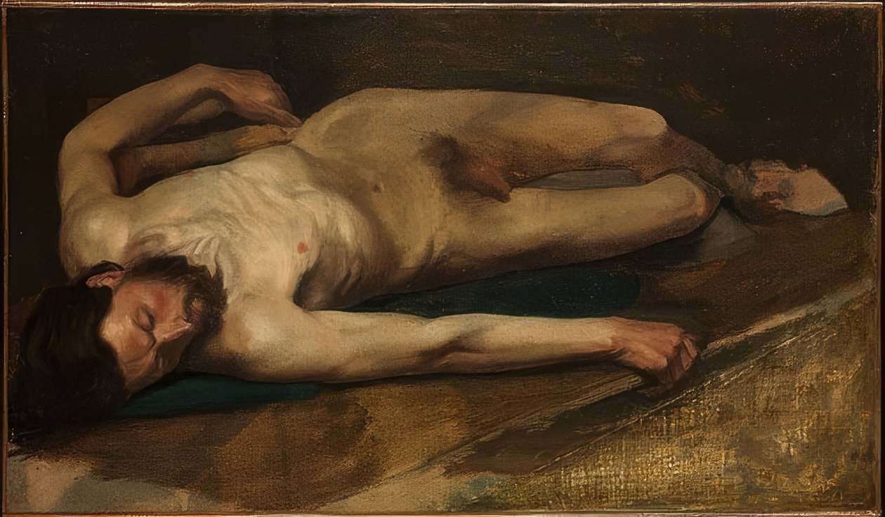 Männlicher Akt von Edgar Degas