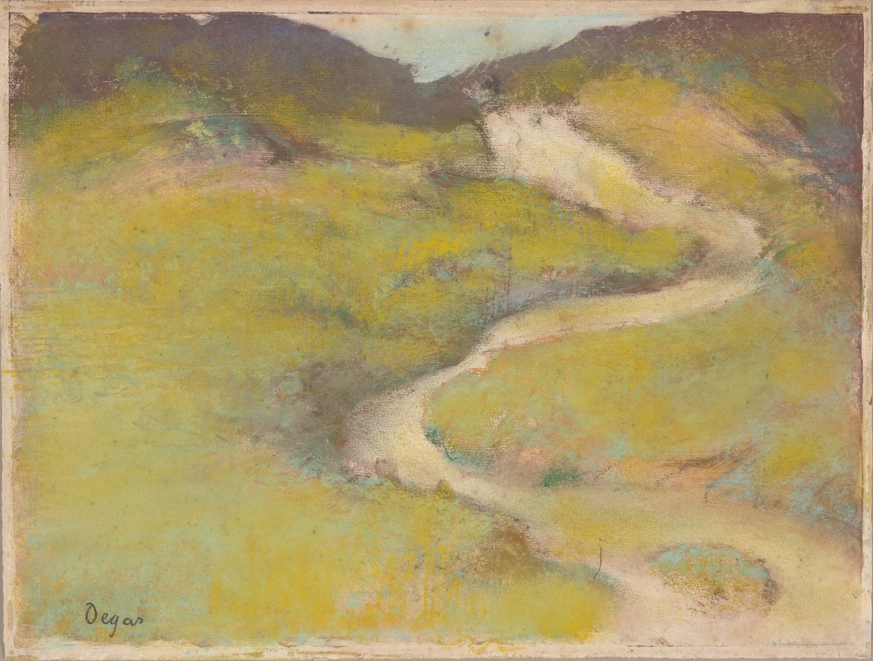 Pfad in einem Feld von Edgar Degas