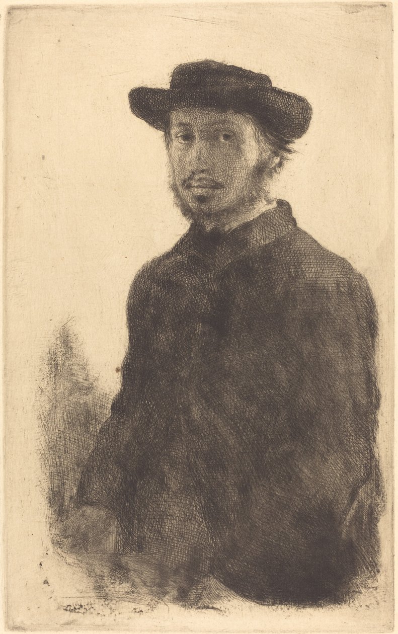 Selbstporträt (Edgar Degas, par lui-même) von Edgar Degas