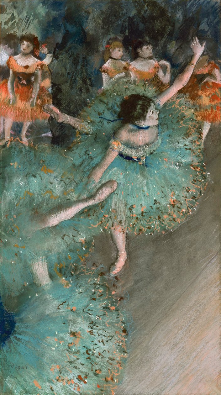 Schwankende Tänzerin in Grün von Edgar Degas