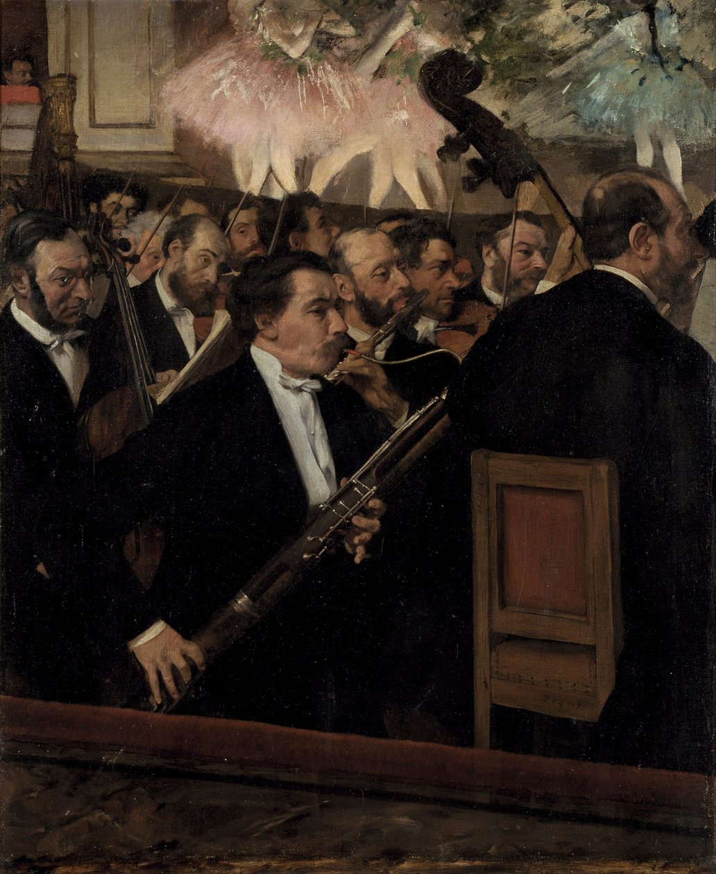 Das Orchester in der Oper, um 1870 von Edgar Degas