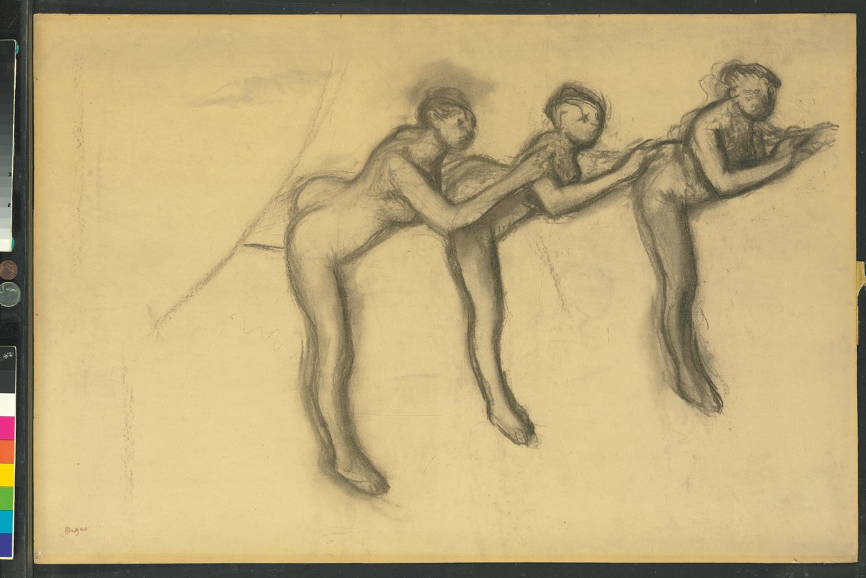Drei Tänzer in Strumpfhosen, ca. 1895-1900 von Edgar Degas