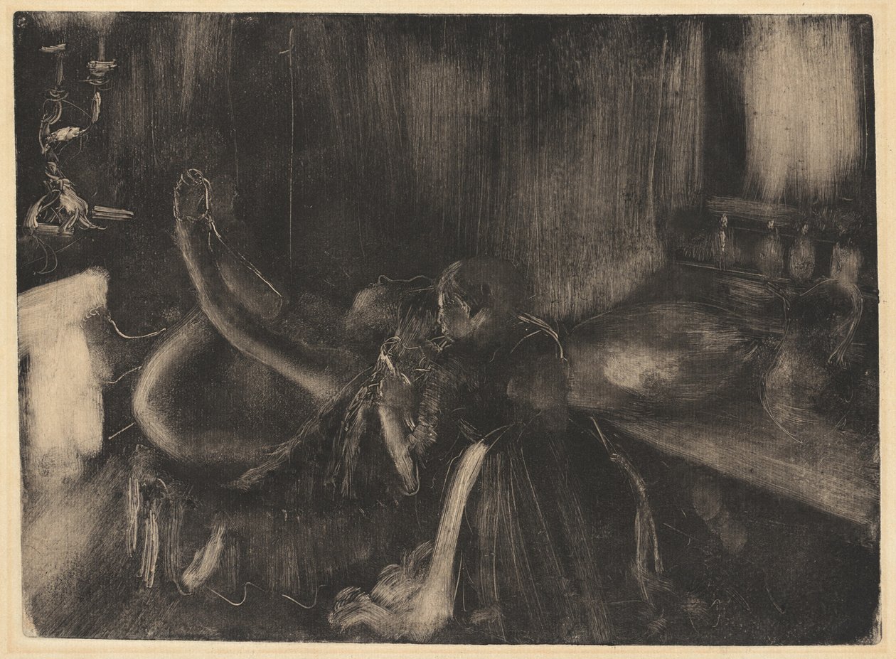Frau am Kamin von Edgar Degas
