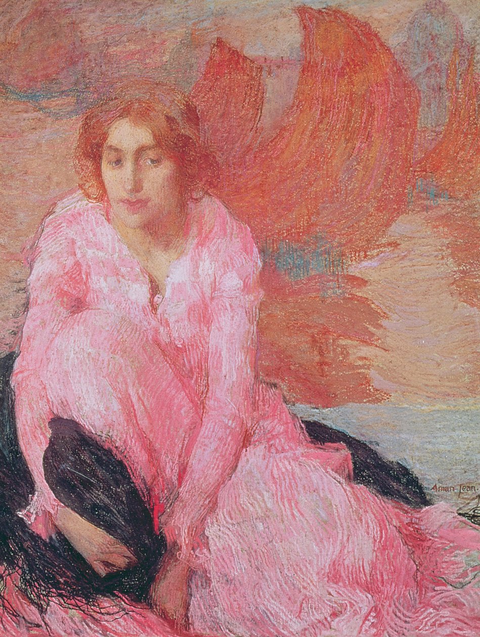 Dame in Rosa von Edmond François Aman Jean