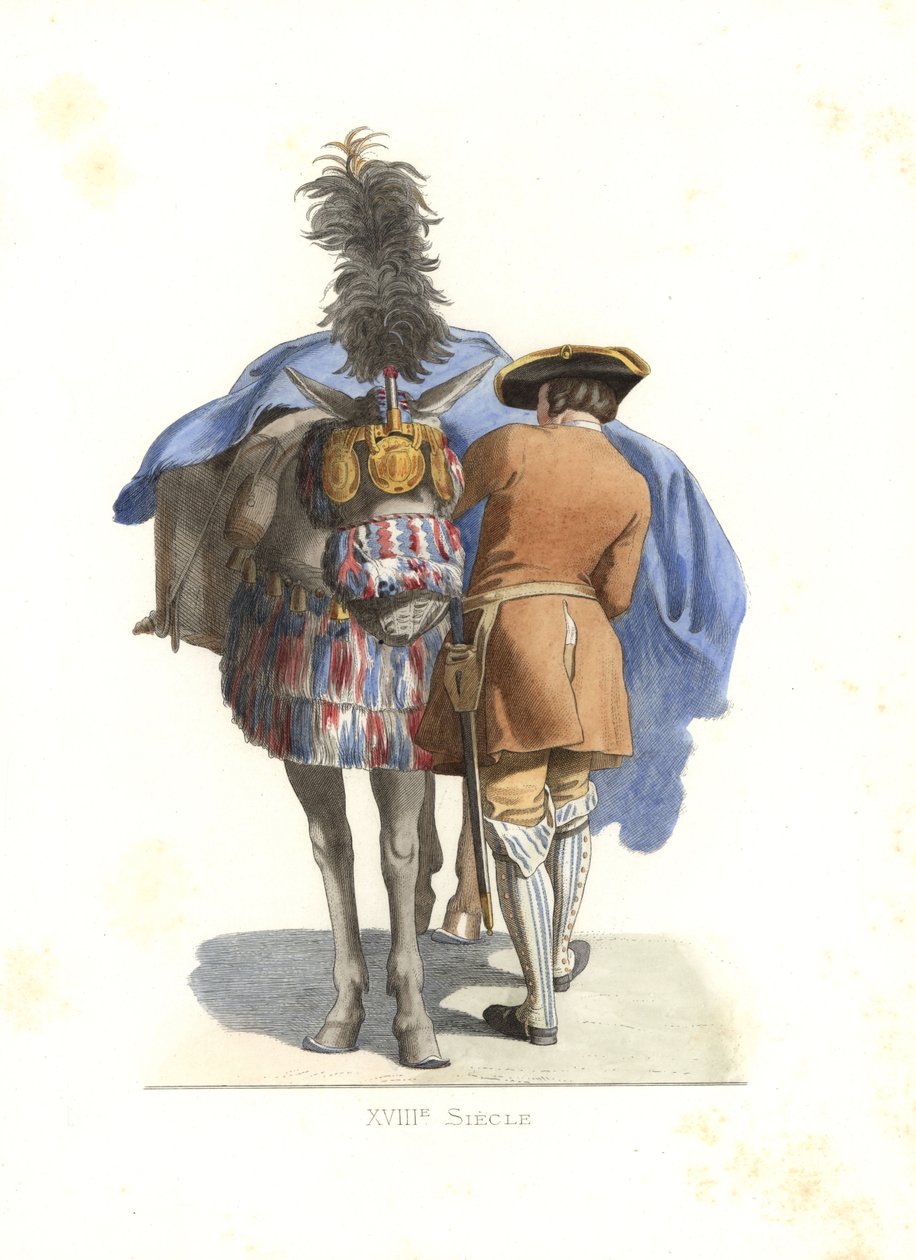 Ein berittener Diener, Frankreich von Edmond Lechevallier Chevignard