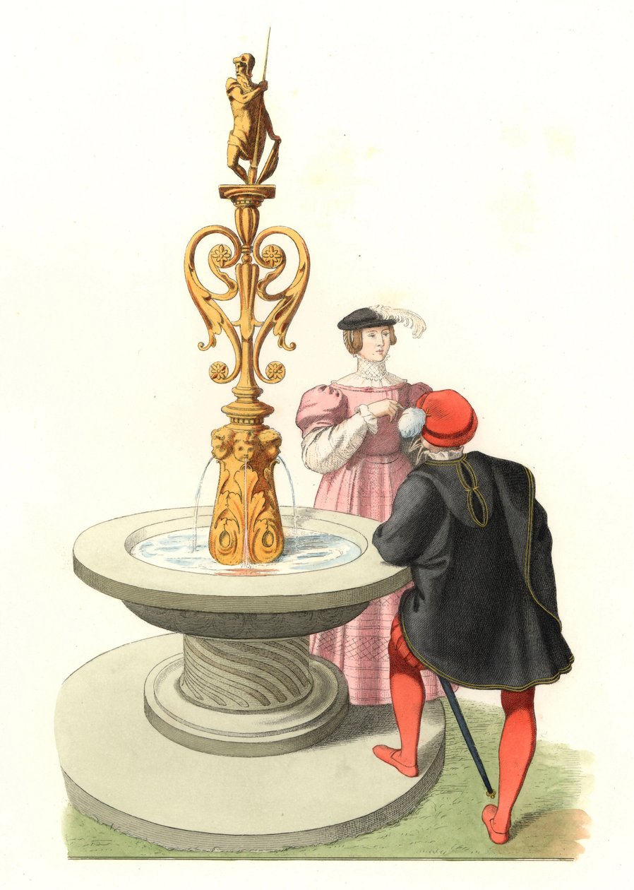 Gentilhomme et dame, englischer Adel von Edmond Lechevallier Chevignard