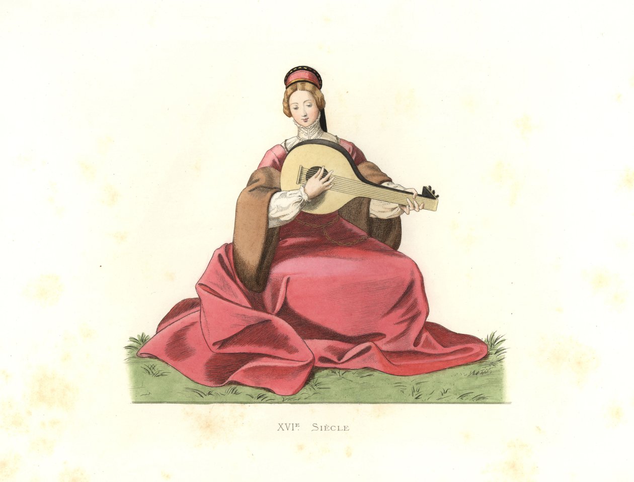 Adlige Frau, England von Edmond Lechevallier Chevignard